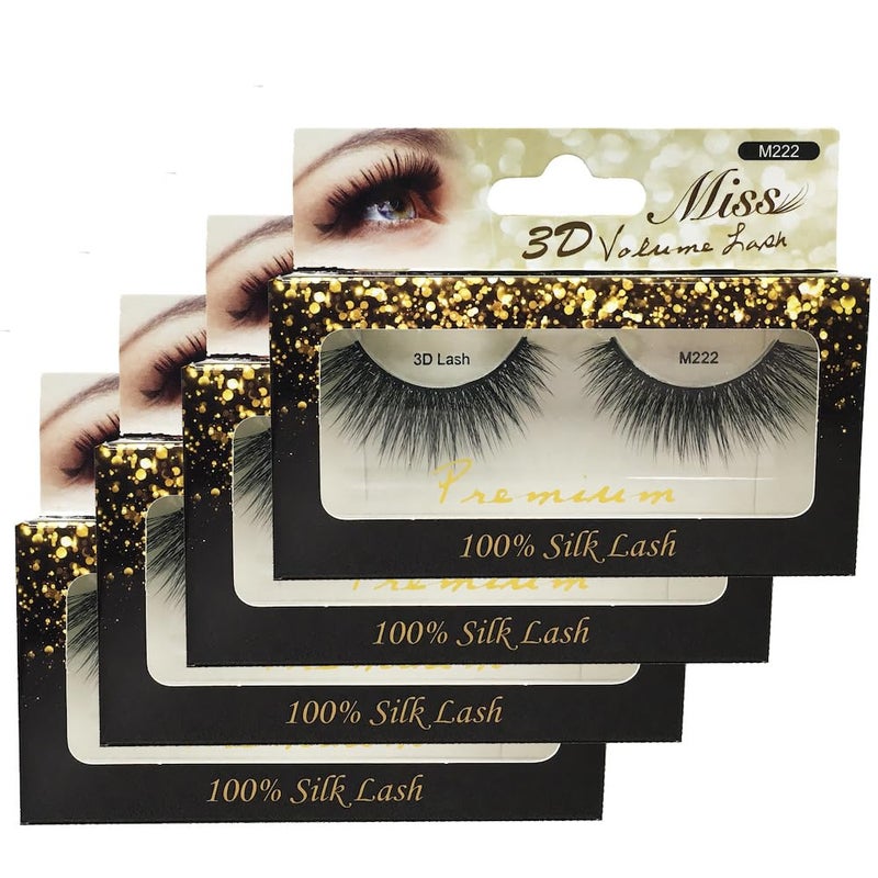 4 PACKS Miss Lashes 3D Volume Tapered False Eyelash Extension